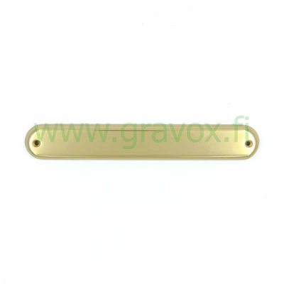 Door plate Raffaella glossy gold brass 160x38 mm